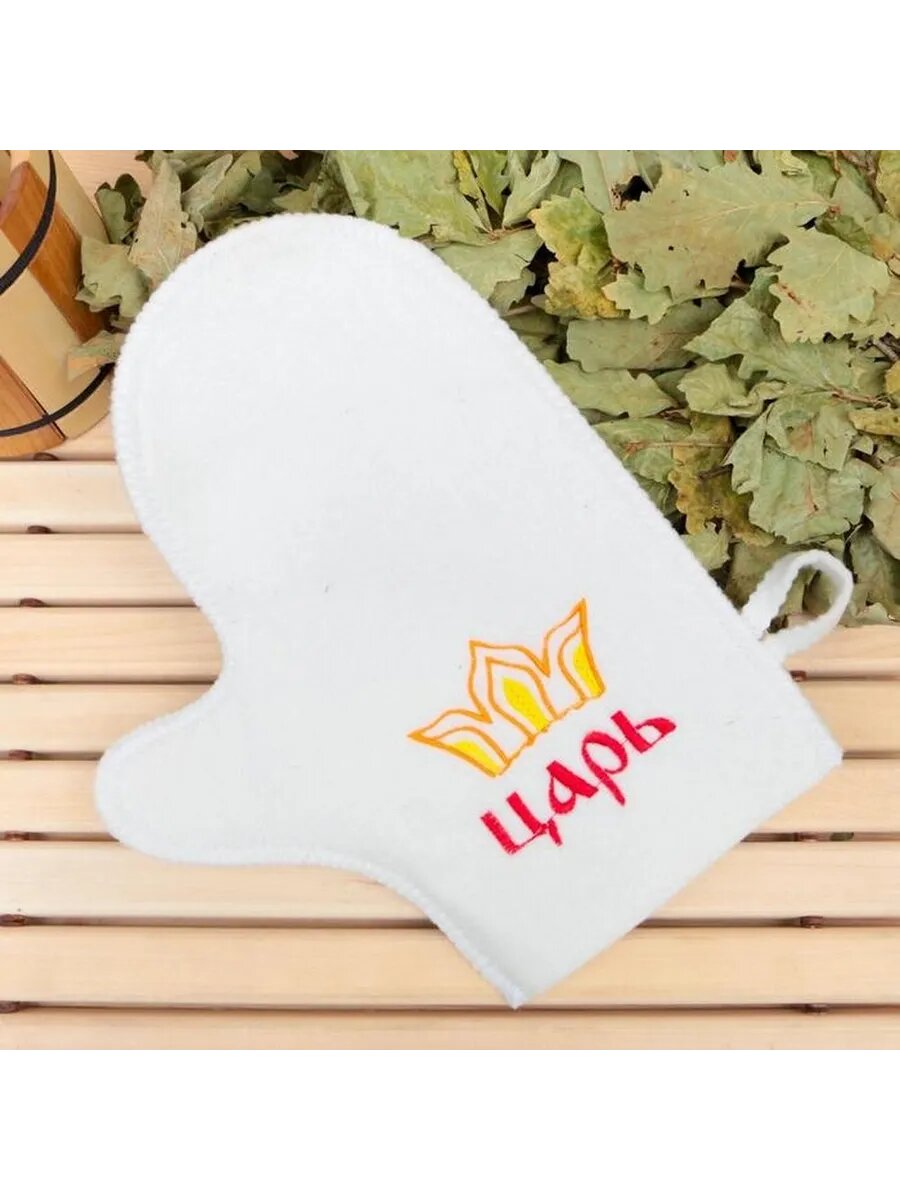 Мощная рукавица для бани и сауны