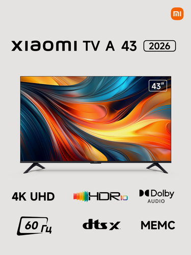 Изображение товара Телевизор Xiaomi TV A 43 2026, 4K Ultra HD, Android TV, умный дом