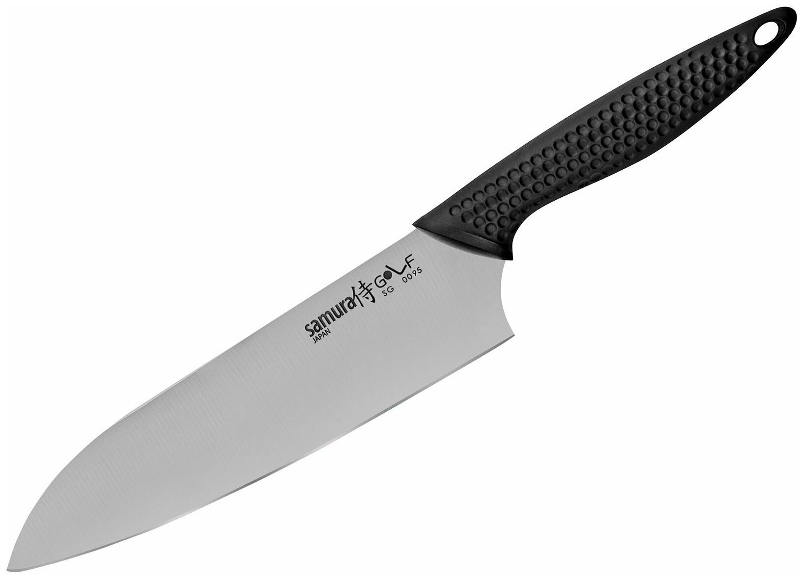 Нож Сантоку для нарезки мяса, рыбы, овощей и фруктов / японский кухонный нож / поварской Шеф нож для кухни Samura Golf 180мм SG-0095