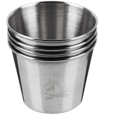Руссо туристо Набор стаканов 4шт металл 50мл в чехле 473₽