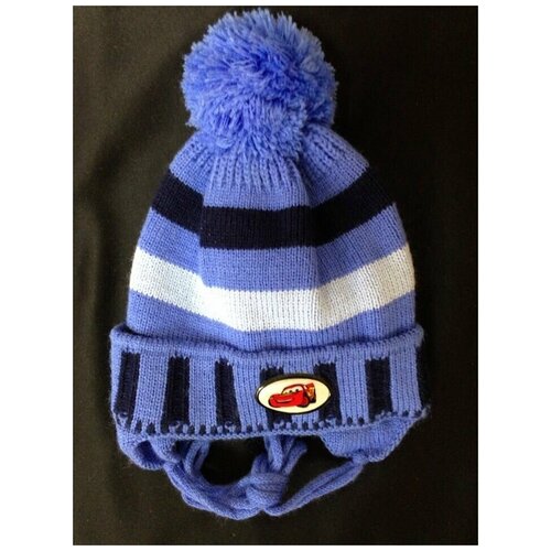 фото Шапка , размер 0-1, синий, коричневый гномики-нн