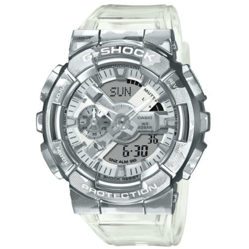 Наручные часы CASIO G-Shock GM-110SCM-1A, серебряный, белый наручные часы casio g shock g shock gm 110scm 1a серебряный белый