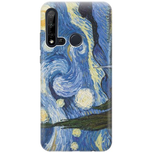 фото Gosso ультратонкий силиконовый чехол-накладка для huawei nova 5i / p20 lite (2019) с принтом "звездная ночь"