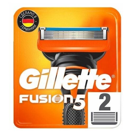 Сменные кассеты Gillette (Жиллетт) Fusion5, 2 шт.