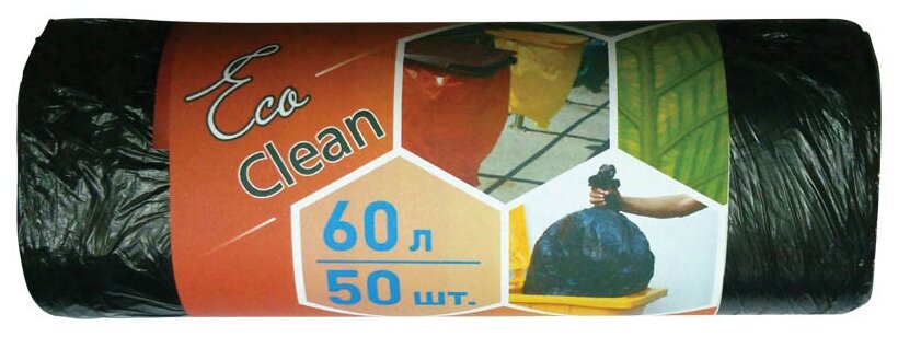 Концепция Быта, Ecoclean Ecoclean 60л/50шт ПНД 58*65см 6мкм 01657