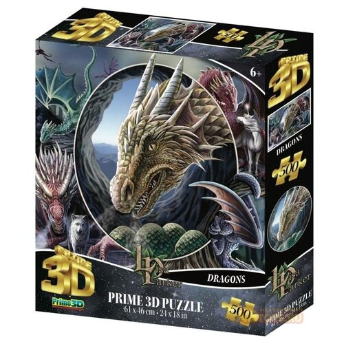 Пазл Prime 3D Super Коллаж Драконы 500 элементов