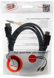HDMI кабель Cablexpert CC-HDMI4-6, v2.0, 19M/19M, 1.8 м, медные проводники