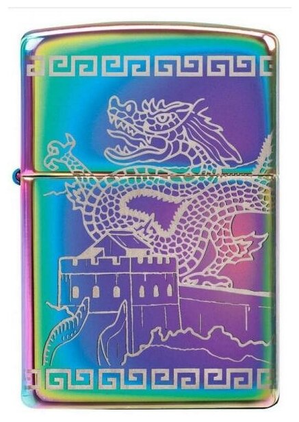 Зажигалка бензиновая Zippo 49045 Multi Color Great Wall of China - фотография № 2