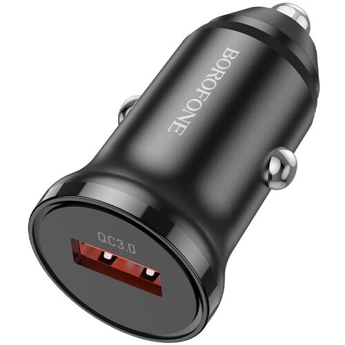 Автомобильное зарядное устройство с USB Borofone, BZ18, QC 3.0 18W, черный