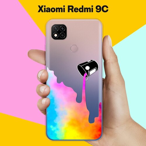 Силиконовый чехол Краски на Xiaomi Redmi 9C противоударный силиконовый чехол сила в правде на xiaomi redmi 9c сяоми редми 9c