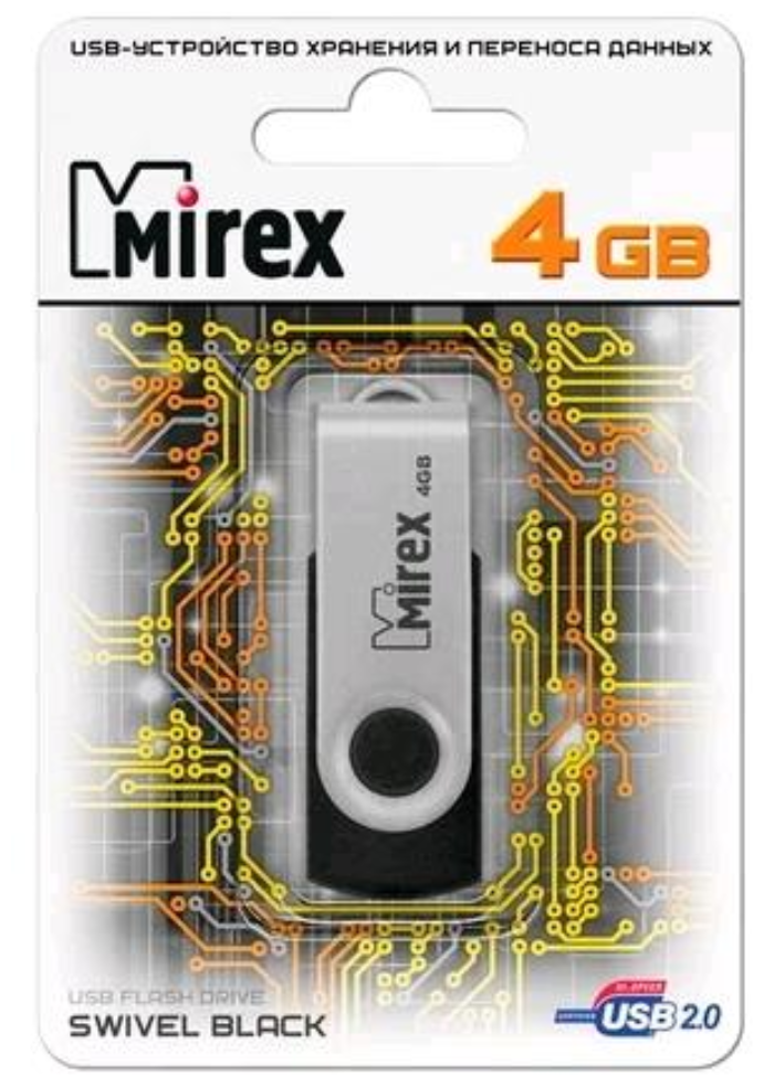 Флешка USB 4Gb Mirex Swivel 13600-FMURUS04 черный - фото №7