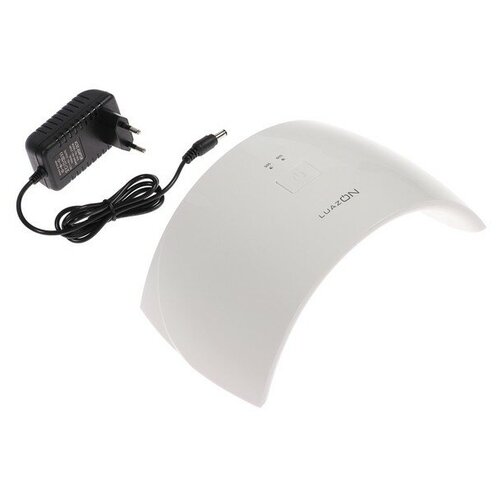 Купить Luazon Home Лампа для гель-лака Luazon LUF-20, LED, 24 Вт, 15 диодов, таймер 30/60 с, 220 В, белая, белый