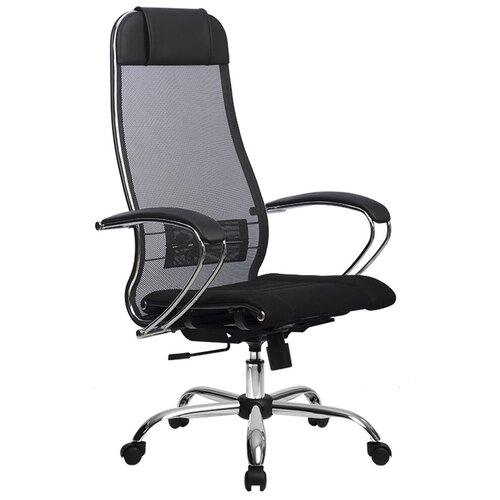 Компьютерное кресло Метта Комплект 3 Ch овальное сечение офисное, обивка: текстиль, цвет: светло-серый