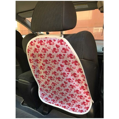 фото Защитная накидка joyarty "избыток сердец" на спинку автомобильного сидения