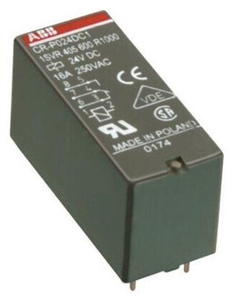 Реле CR-P230AC2 230B AC 2ПК (8А) ABB 1SVR405601R3000 (1 шт.)