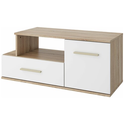 Тумба под телевизор Beneli алекс с ящиком Дуб сономаБелый 100х403х437 см 1шт 6276₽