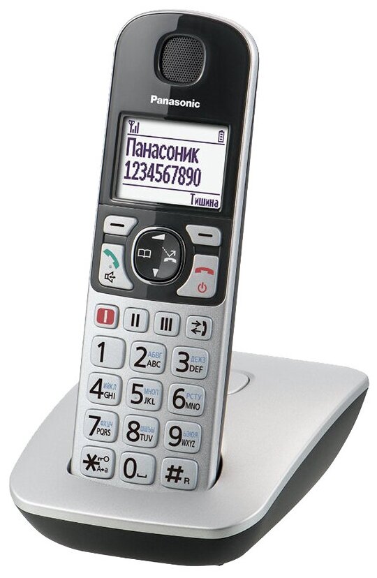 Радиотелефон PANASONIC KX-TGE510RUS, серебристый