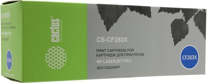 Картридж Cactus CS-CF283X, черный, 2200 страниц, совместимый для LaserJet Pro M201n / M201dw / M225dn / M225dw