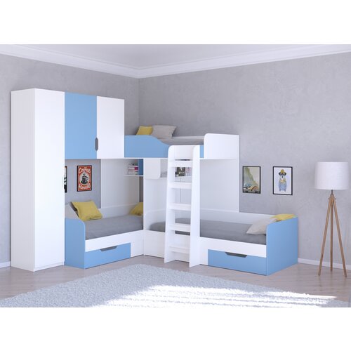 голубой, белый, голубой