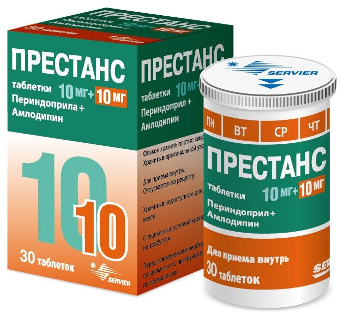 Престанс таб., 5 мг+5 мг, 30 шт. — купить в интернет-магазине по низкой ...