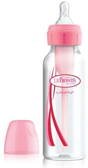 Бутылочка антиколик Dr. Brown's с узким горлышком Розовая, 250 мл