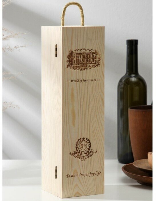 Ящик для хранения вина «Ливорно», 35×10 см, на 1 бутылку