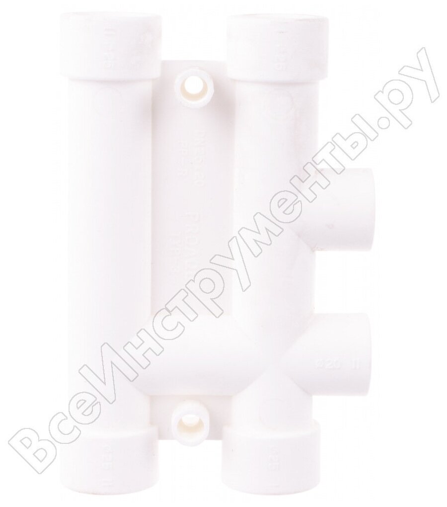 Распределительный блок для систем отопления PRO AQUA PP-R белый 25-20 мм PA63010Pb