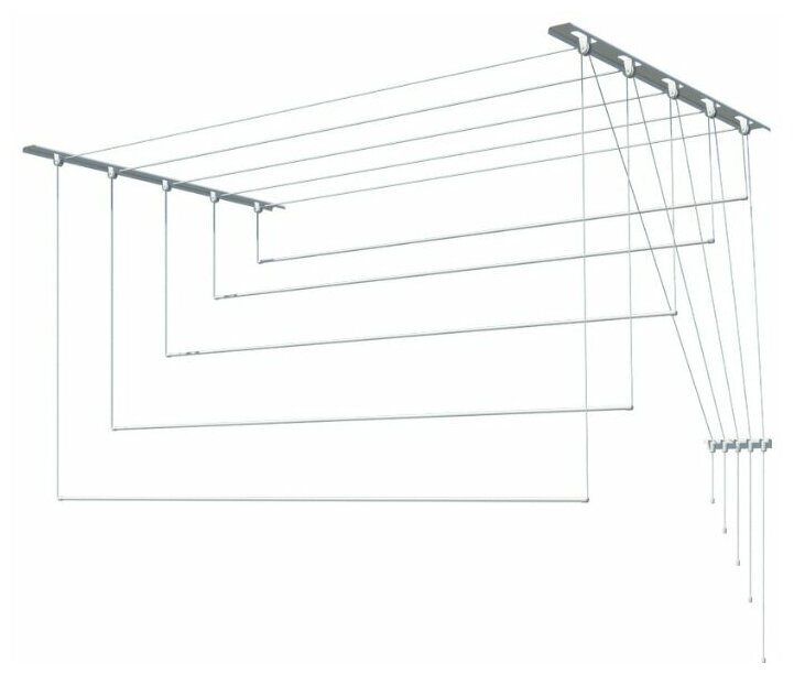 Сушилка для белья Лиана 1,2 м потолочная 5 стержней . - фотография № 1