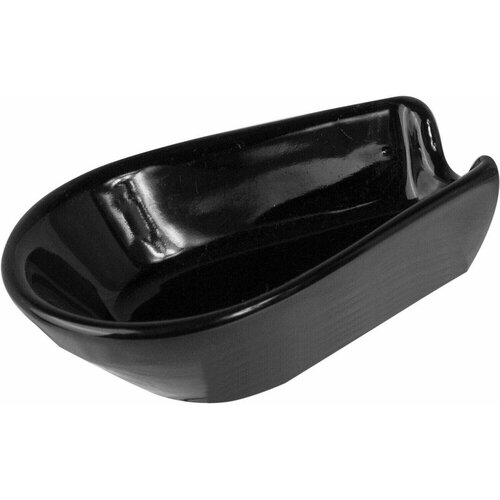 Подставка для ложки Kunstwerk 91х55х25мм, фарфор, черный