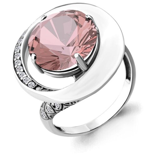 Кольцо Diamant online, серебро, 925 проба, фианит, морганит, размер 19.5 кольцо 1405937232 из серебра 925 пробы с морганитом синтетическим и фианитом 18