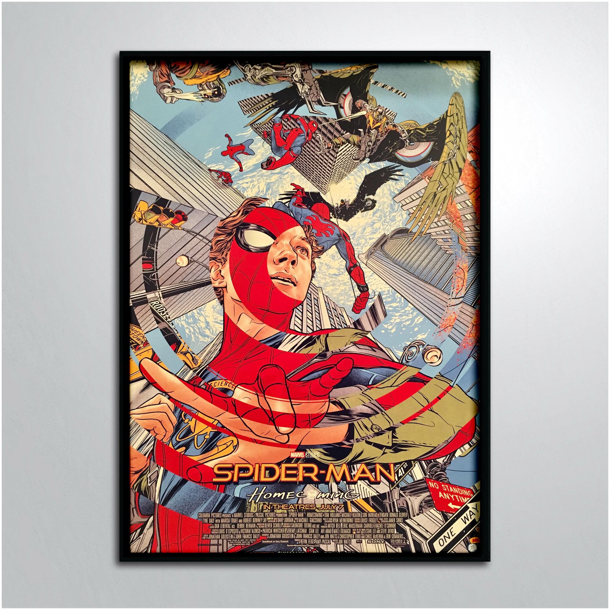 Постер без рамы/Марвел Человек-паук Возвращение домой Арт Marvel Spider-Man: Homecoming