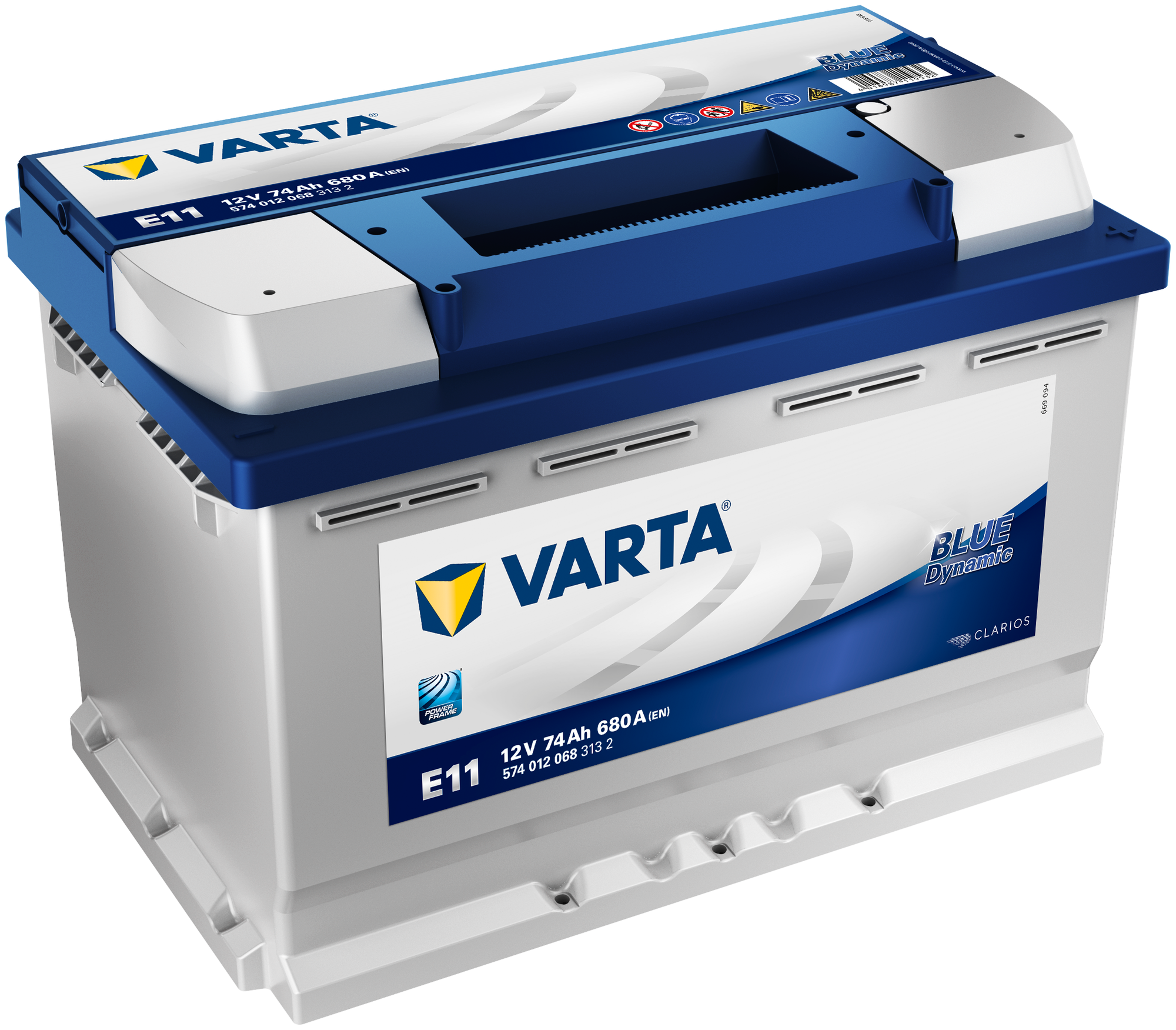 Аккумулятор для спецтехники VARTA Blue Dynamic E11 (574 012 068) 278x175x190