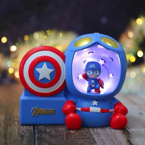 Детская подставка для карандашей и ручек с подсветкой Капитан Америка