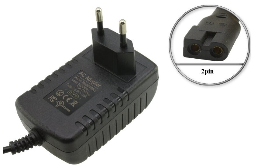 Адаптер (блок) питания 6.5V, 0.5A - 6.8V, 0.6A (SW-068060EU, PN-068060EU), зарядное устройство для Harizma Speed Star h10107 (не RS) и др. - фотография № 1