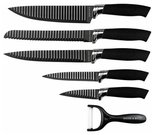 Набор ножей Шеф-нож MAYER & BOCH 26992, лезвие: 9 см, черный