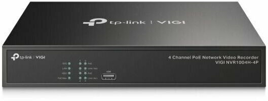 TP-Link VIGI NVR1004H-4P VIGI 4-канальный сетевой видеорегистратор с поддержкой PoE+ - фото №1