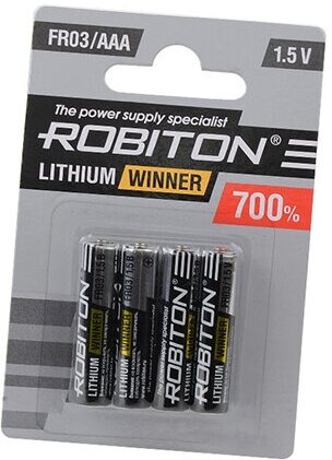 Батарейка ROBITON Lithium Winner FR03/AAA