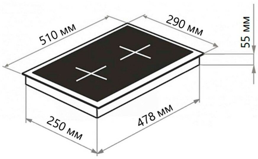 Электрическая варочная панель Maunfeld EEHE.32VCBGB. R