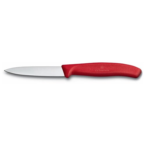 Нож для овощей VICTORINOX SwissClassic, 8 см, с заострённым кончиком, красный