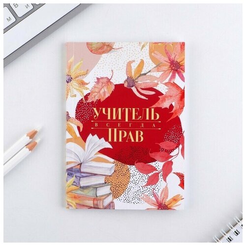 Блокнот Учитель всегда прав мягкая обложка А6 40 листов 650₽