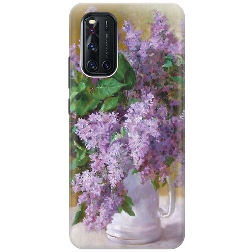 фото Cиликоновый чехол на vivo v19 / виво в19 с принтом "букет сирени" gosso