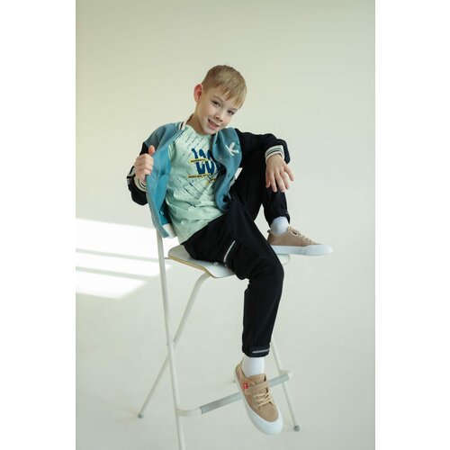 Джинсы джоггеры Jack Lions, карманы, размер 122/6-7 лет, черный