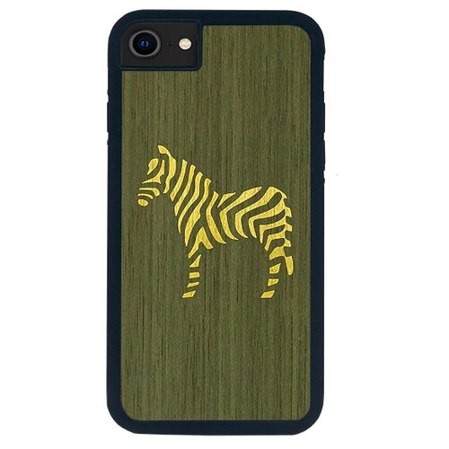фото Чехол timber&cases для apple iphone se 2020/7/8, tpu, wild collection - зебра (зеленый - желтый кото) timber & cases