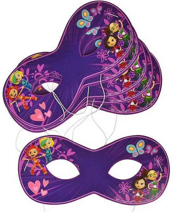 Набор детских масок ND Play фиолетовые, Сказочный патруль, 6 шт (275844)