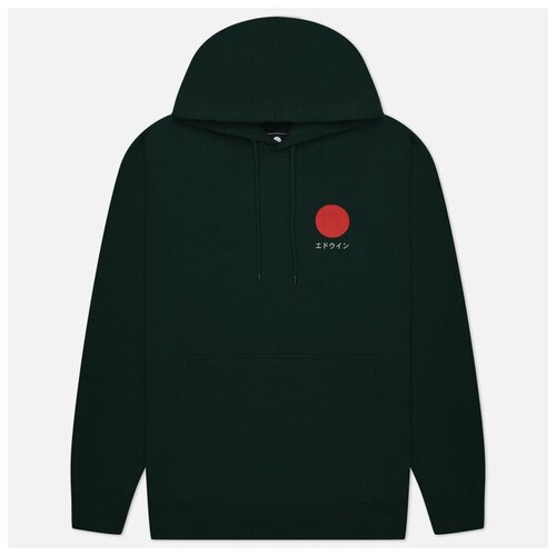 фото Мужская толстовка edwin japanese sun hoodie зелёный , размер m