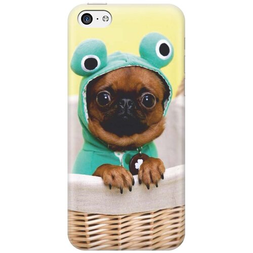 фото Cиликоновый чехол собака в смешной шапке на apple iphone 5c / эпл айфон 5с re:pa