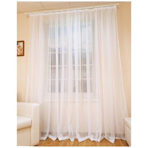 Тюль Бизнес Стиль высота 260 см ширина 360 см крепление - Лента 1227₽