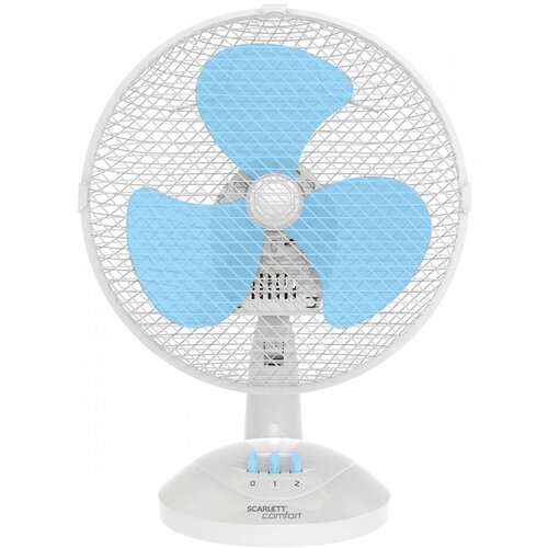 Вентилятор Scarlett SC-DF111S19 настольный 30Вт скоростей2 белыйголубой 469000₽
