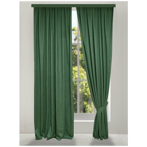Комплект штор Verona 180*270 - 2 шт. изумрудный