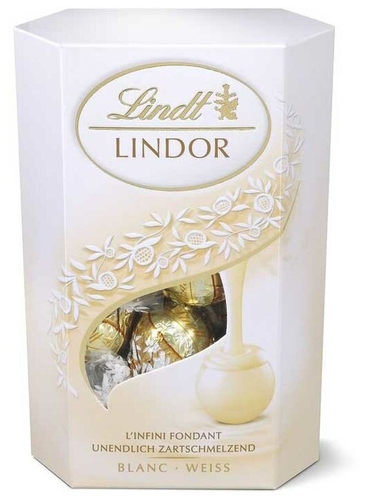 Набор конфет Lindt Lindor корнет белый, 200 г - фотография № 1